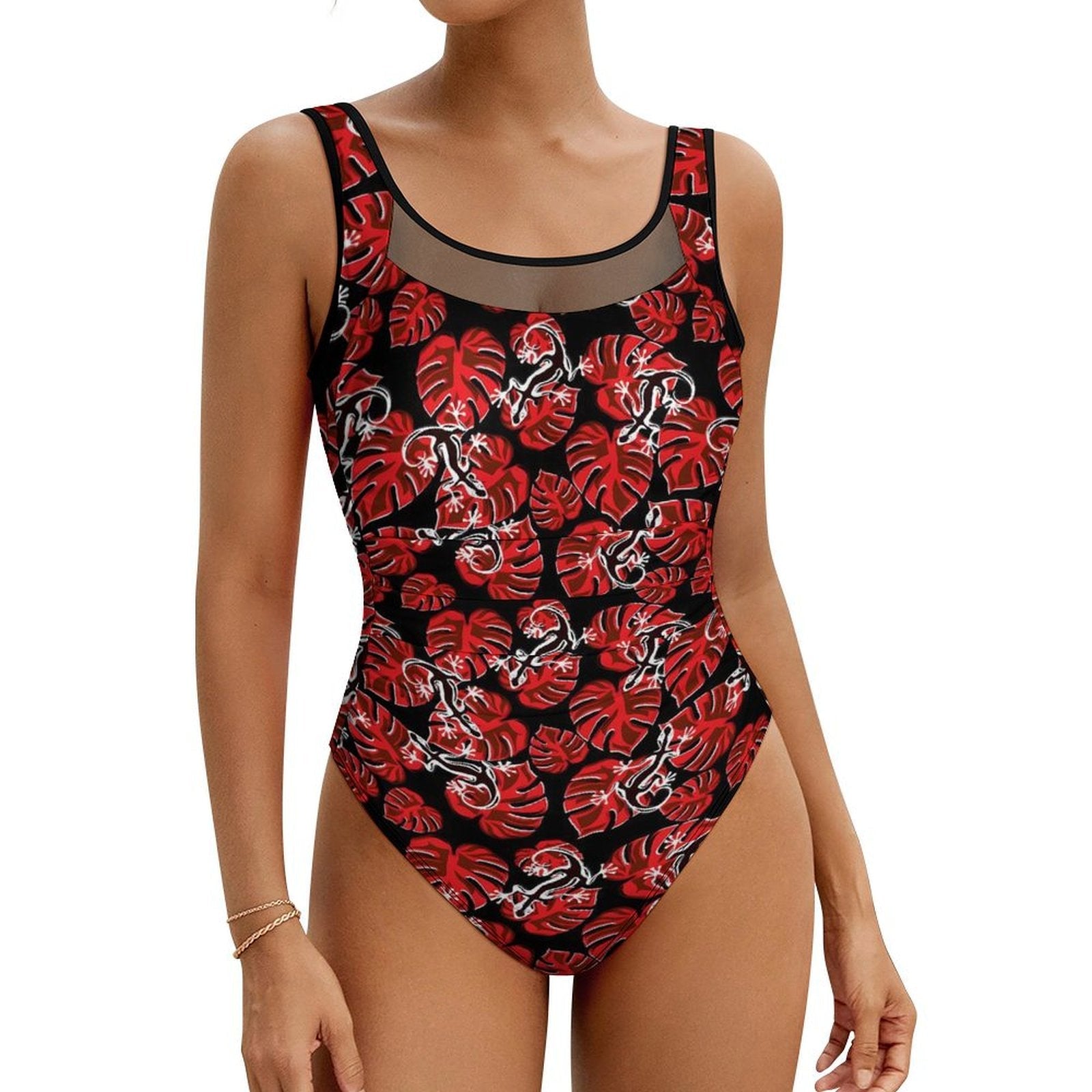 Tropical Leaf Swimsuit Women Push Up Beach Wear C4B-14 Swimwear - Tophatter Daily Deals