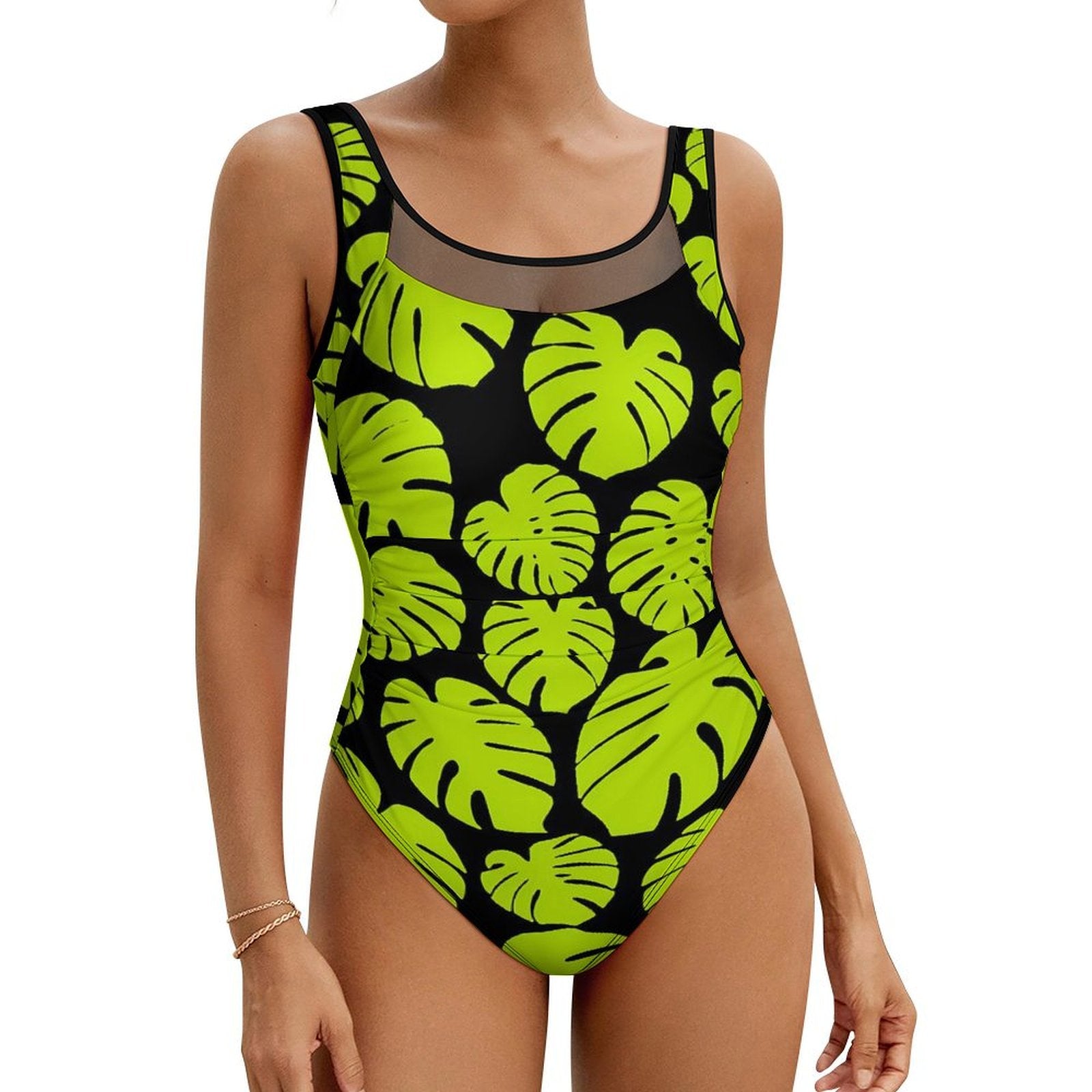 Tropical Leaf Swimsuit Women Push Up Beach Wear C4B-17 Swimwear - Tophatter Daily Deals