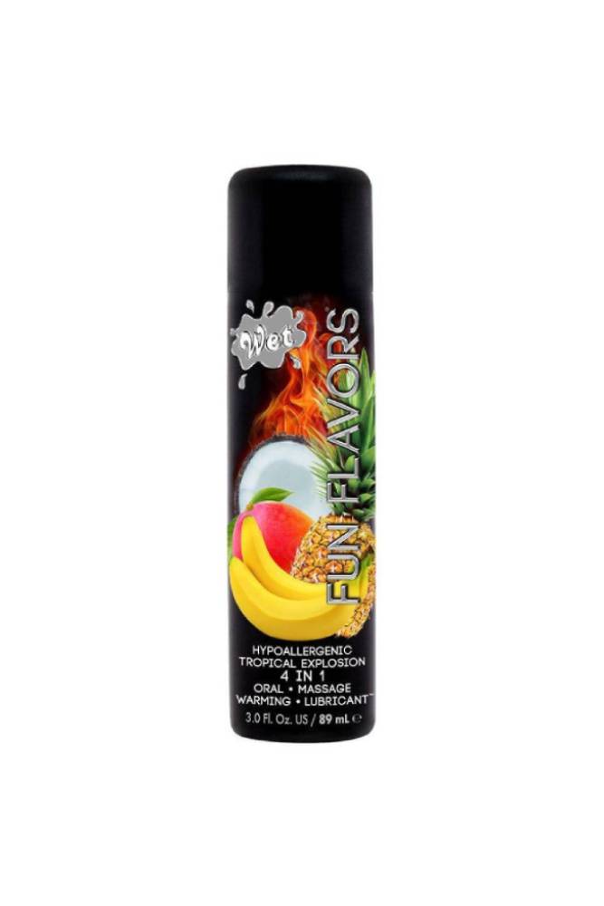 Wet - Fun Flavors - 4 in 1 Warming Flavored Lubricant - Tropical Explosion - 3oz Liquid - Tophatter Daily Deals