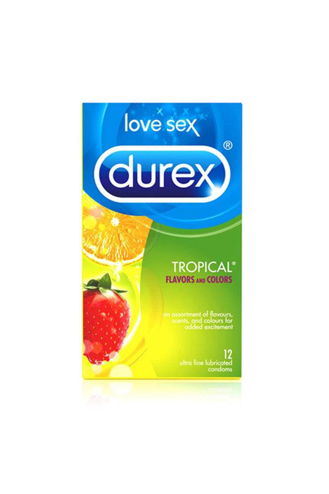 Durex - Tropical Flavors and Colors - 12 Pack - Tophatter Daily Deals