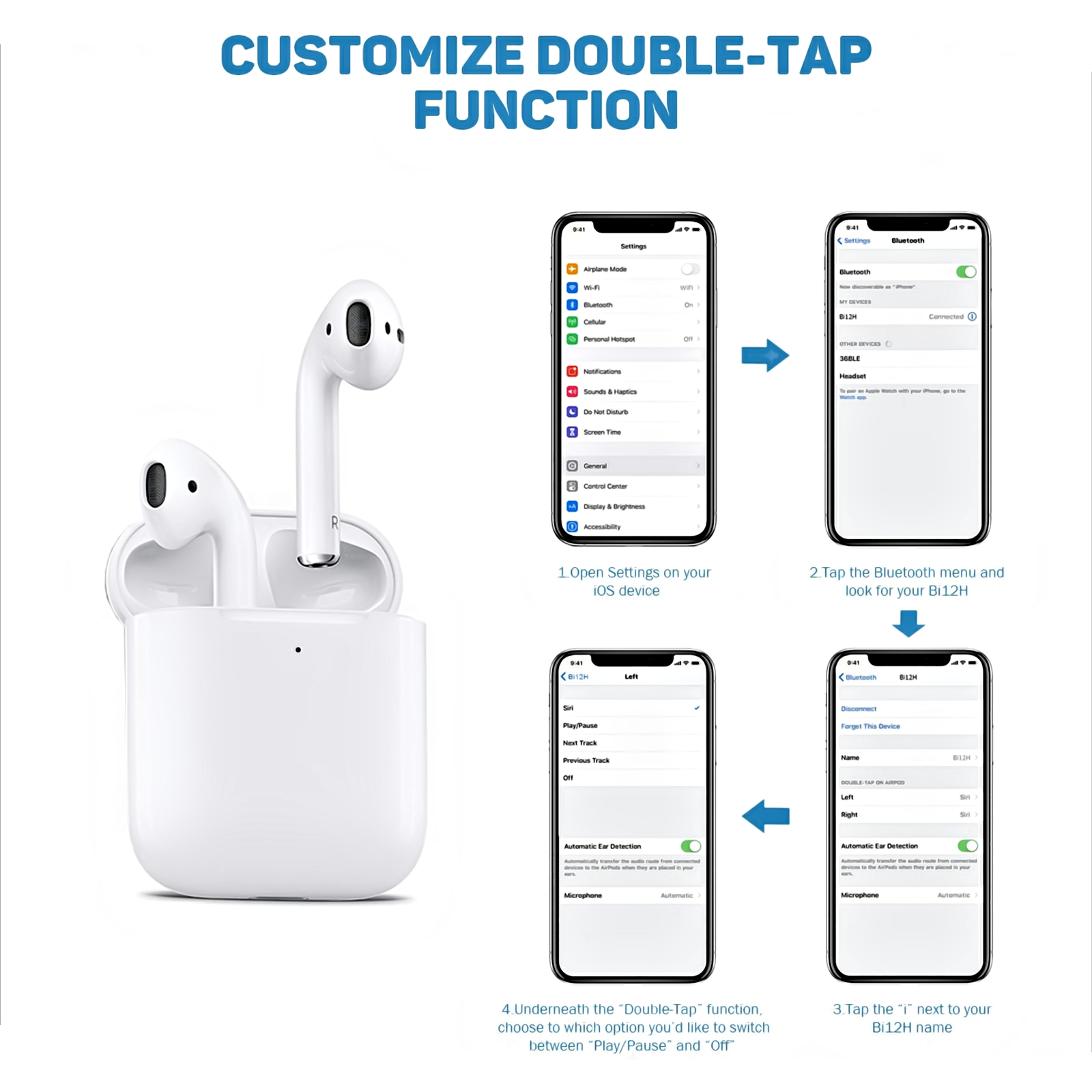 Bi12H True Wireless Ear Buds Ealectonic - Tophatter Daily Deals