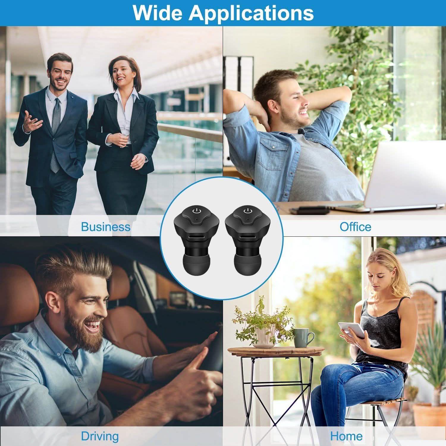 True Wireless Earbuds CSR v4.2 In-Ear Stereo Headsets Headphones - Tophatter Daily Deals