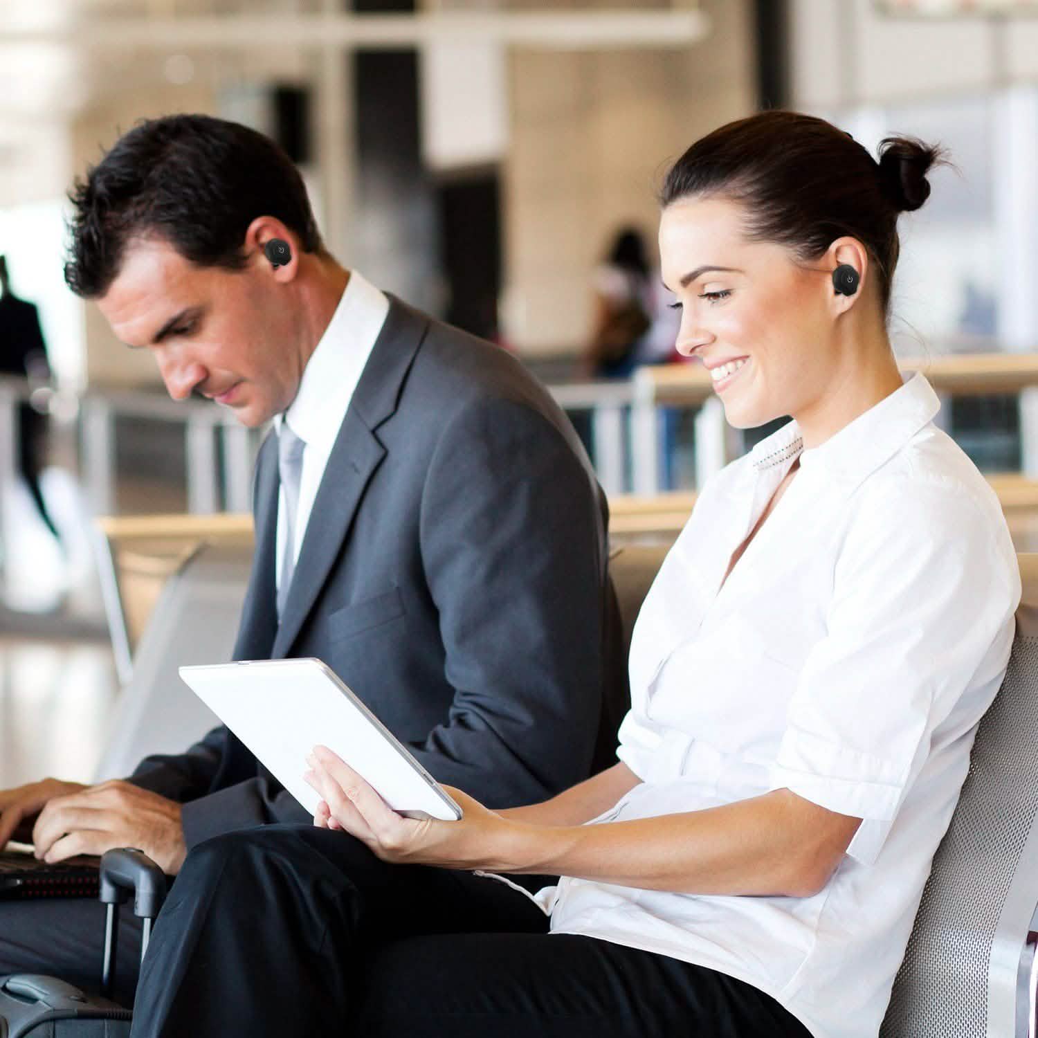 True Wireless Earbuds CSR v4.2 In-Ear Stereo Headsets Headphones - Tophatter Daily Deals