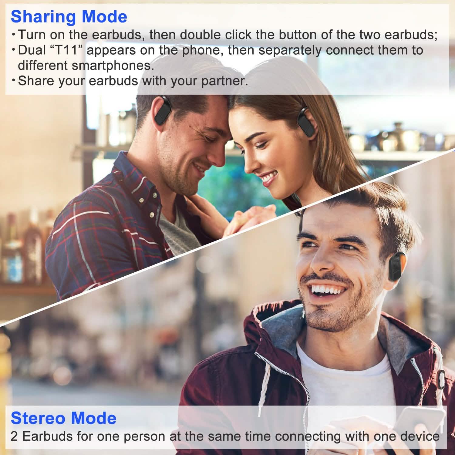 True Wireless Earbuds v5.0 TWS Stereo Earphones Headset Headphones - Tophatter Daily Deals