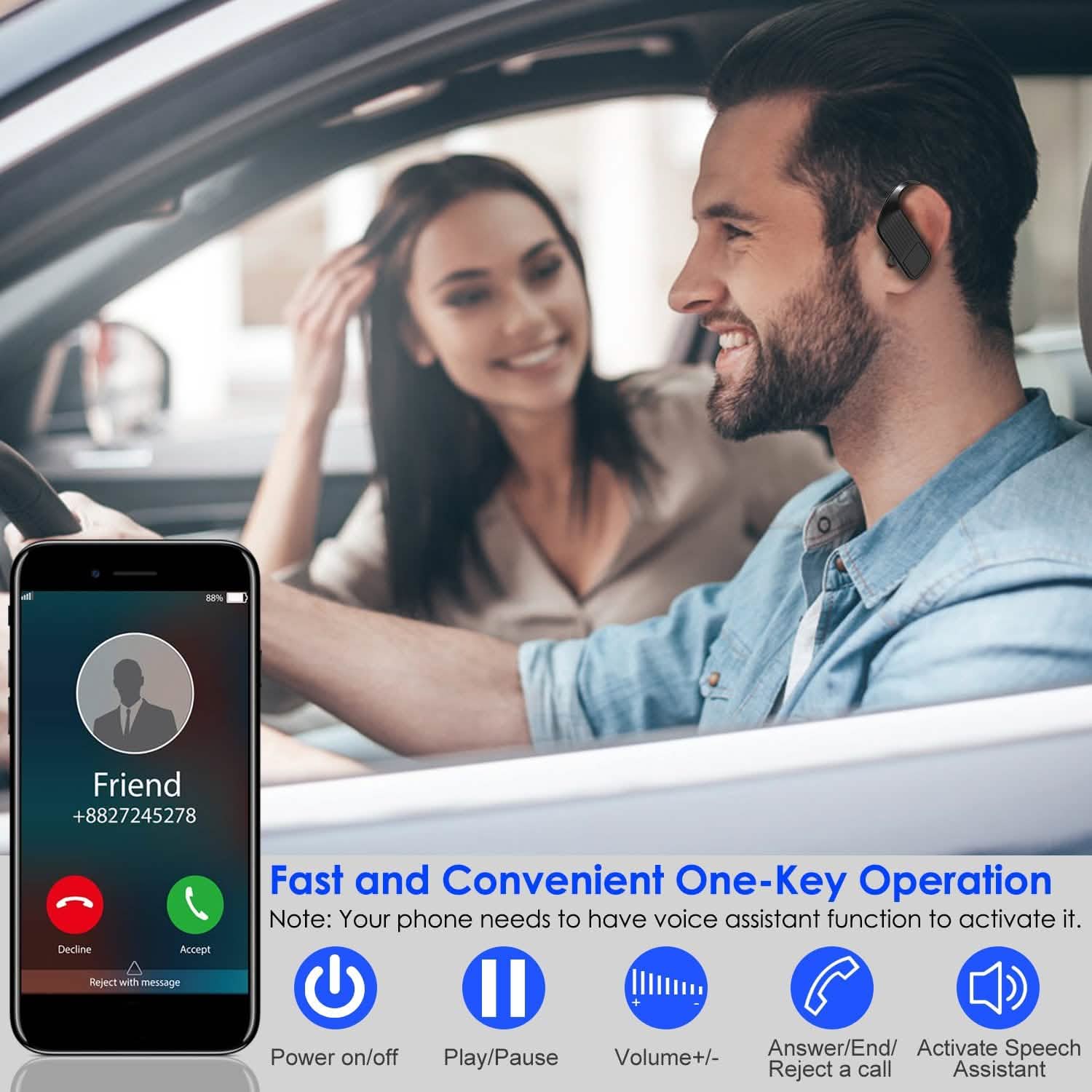 True Wireless Earbuds v5.0 TWS Stereo Earphones Headset Headphones - Tophatter Daily Deals