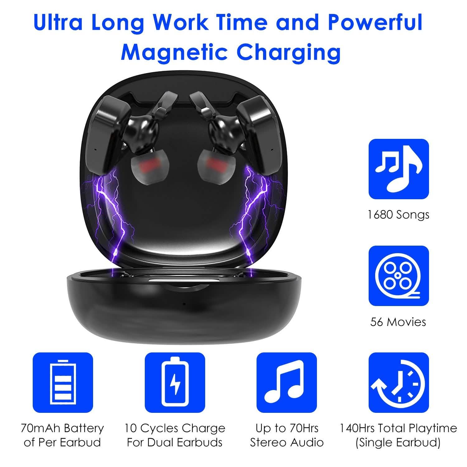 True Wireless Earbuds v5.0 TWS Stereo Earphones Headset Headphones - Tophatter Daily Deals