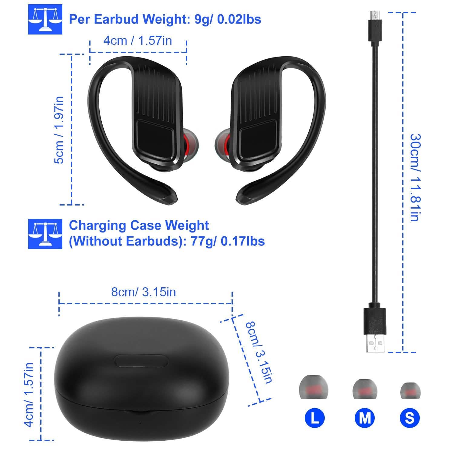 True Wireless Earbuds v5.0 TWS Stereo Earphones Headset Headphones - Tophatter Daily Deals