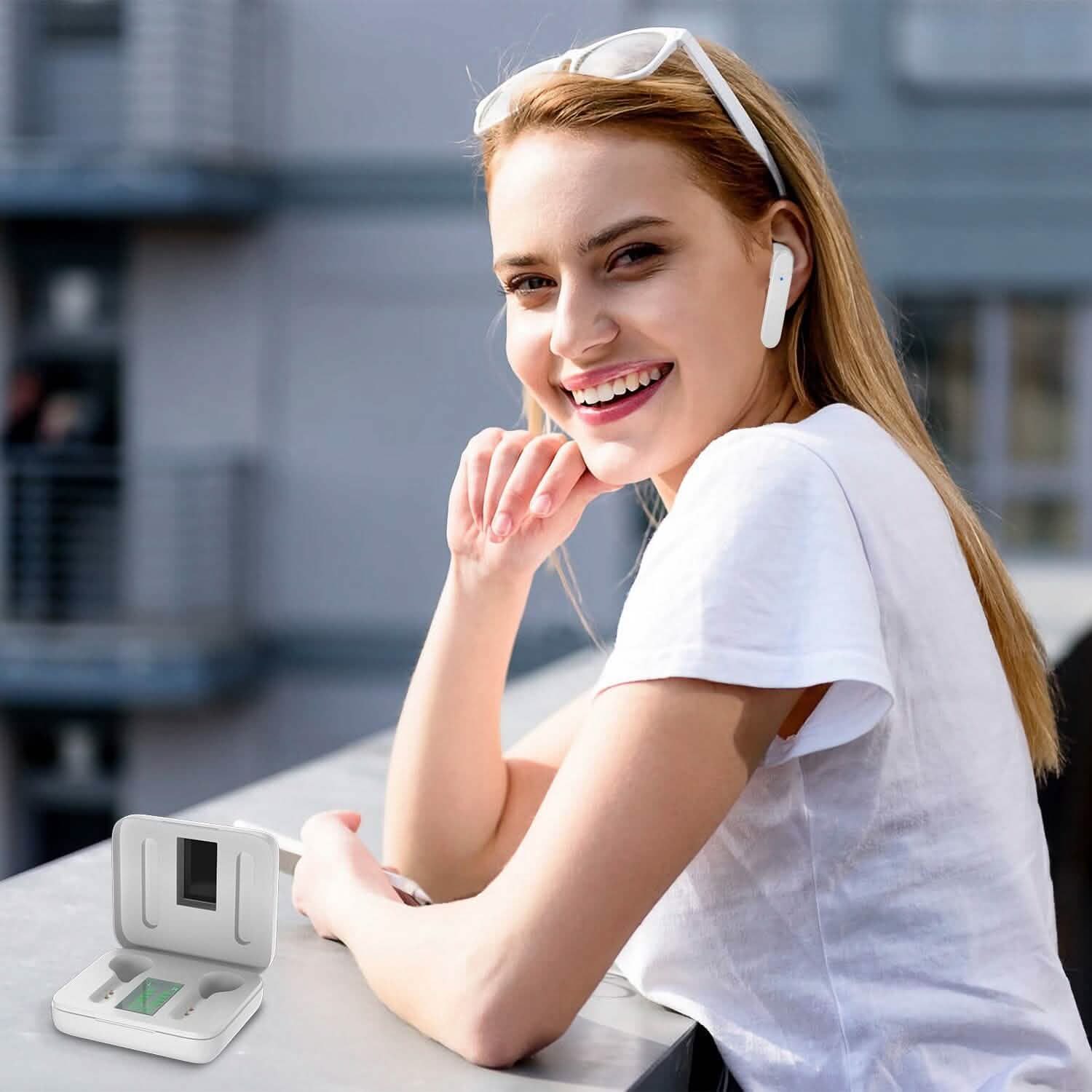 True Wireless Stereo V5.1 Earbuds Touch Control Headphones - Tophatter Daily Deals