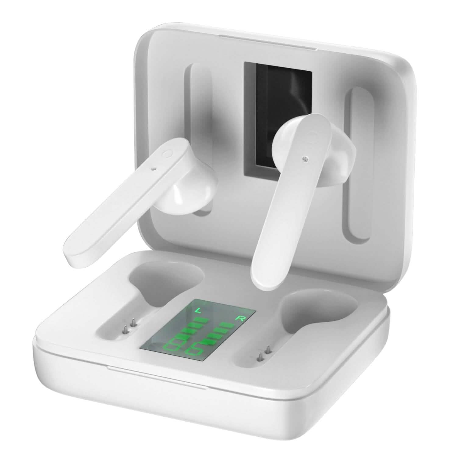 True Wireless Stereo V5.1 Earbuds Touch Control White Headphones - Tophatter Daily Deals