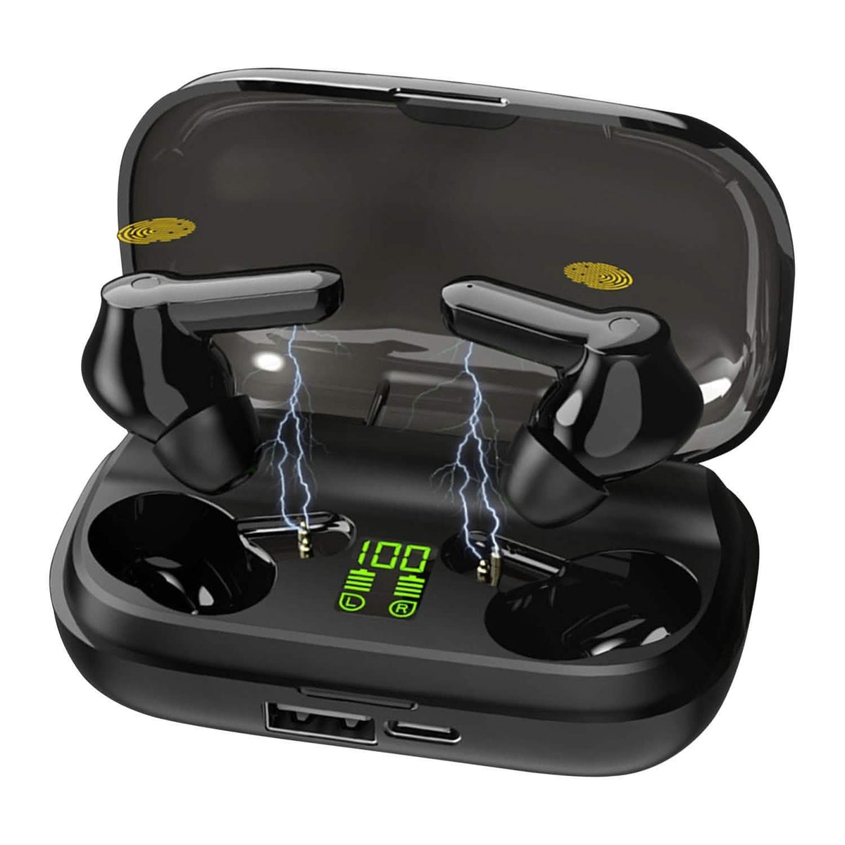 True Wireless V5.0 Earbuds IPX 5 Water Resistant Headphones - Tophatter Daily Deals