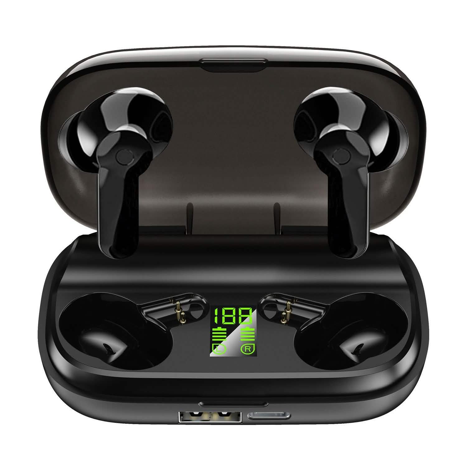 True Wireless V5.0 Earbuds IPX 5 Water Resistant Headphones - Tophatter Daily Deals