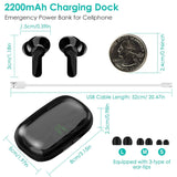 True Wireless V5.0 Earbuds IPX 5 Water Resistant Headphones - Tophatter Daily Deals