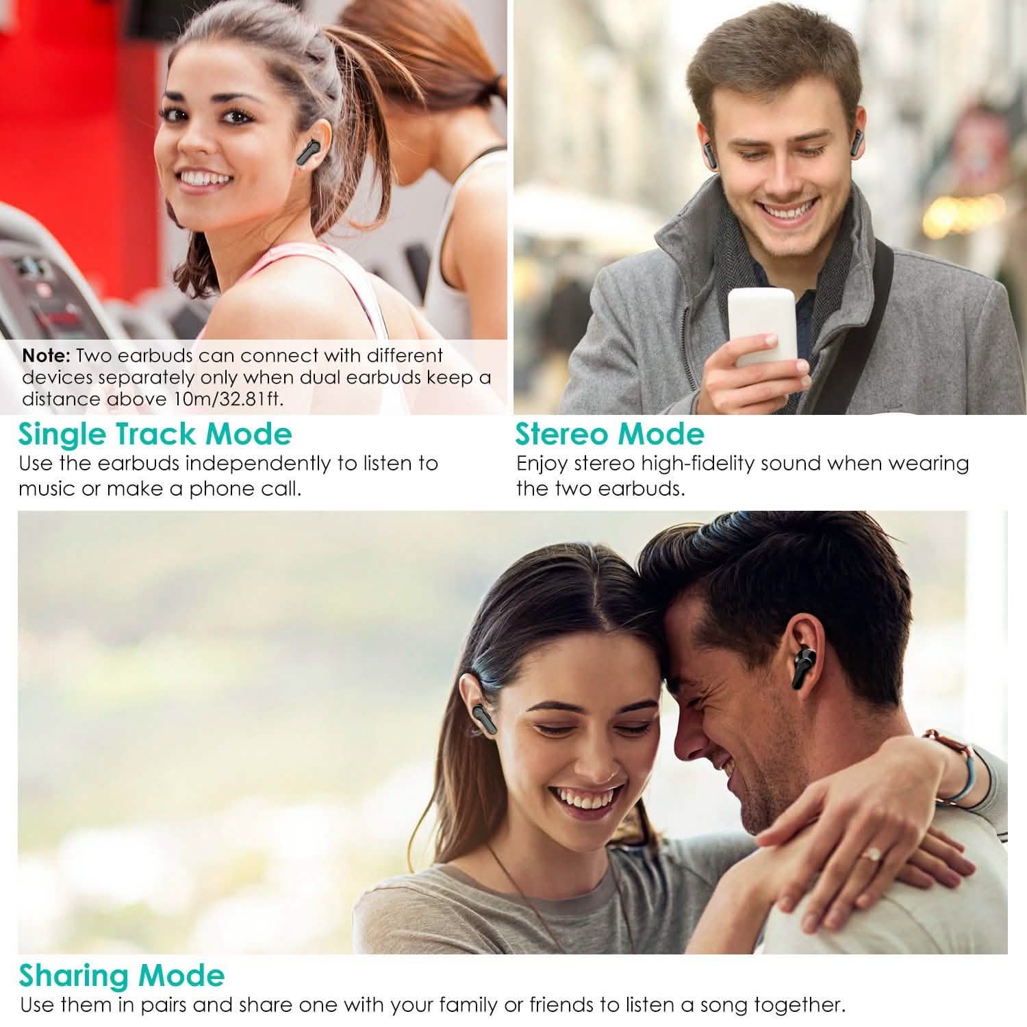 True Wireless V5.0 Earbuds IPX 5 Water Resistant Headphones - Tophatter Daily Deals