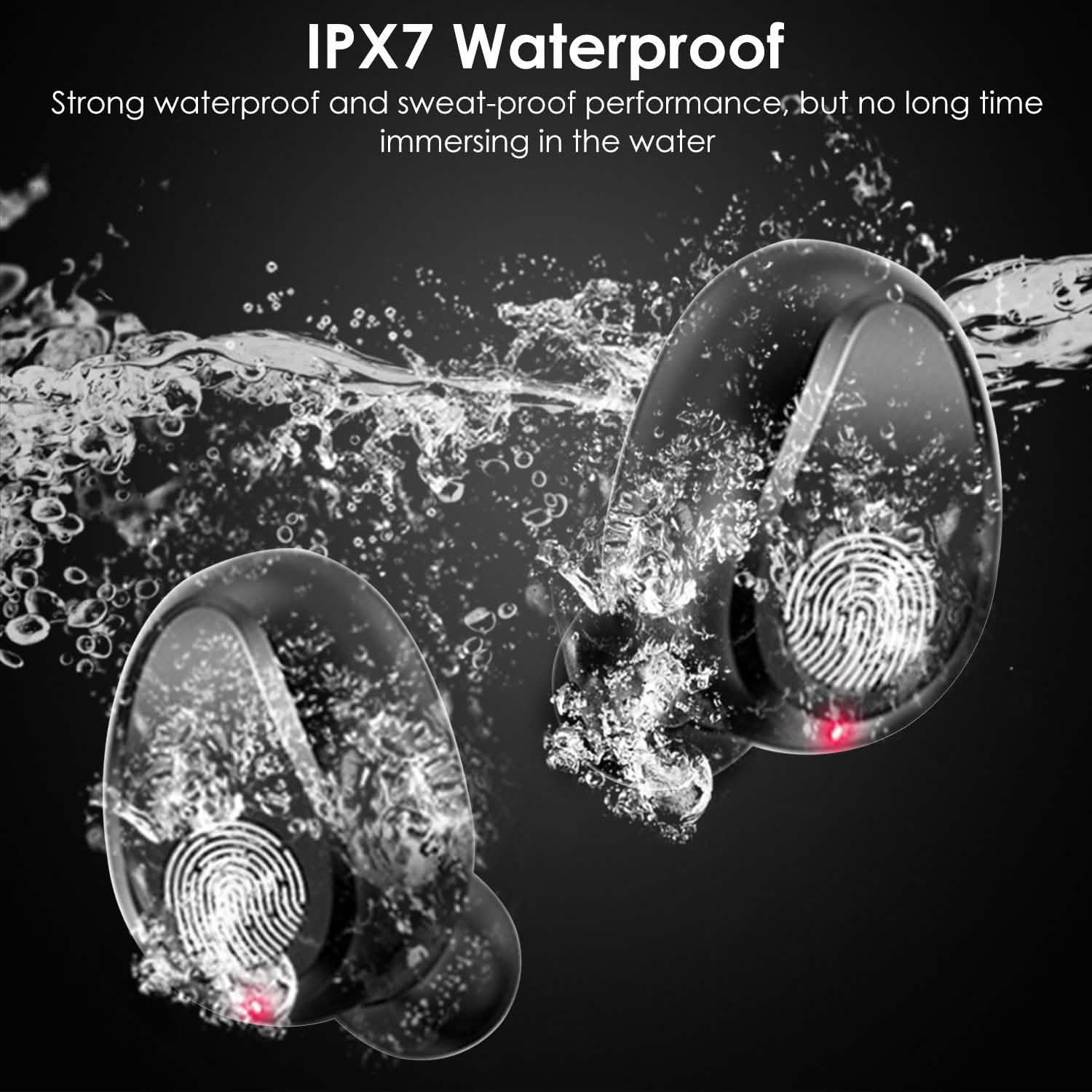 True Wireless V5.0 Earbuds with LED Display Magnetic Charging Dock Headphones - Tophatter Daily Deals