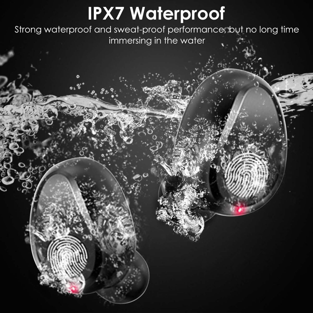 True Wireless V5.0 Earbuds with LED Display Magnetic Charging Dock Headphones - Tophatter Daily Deals