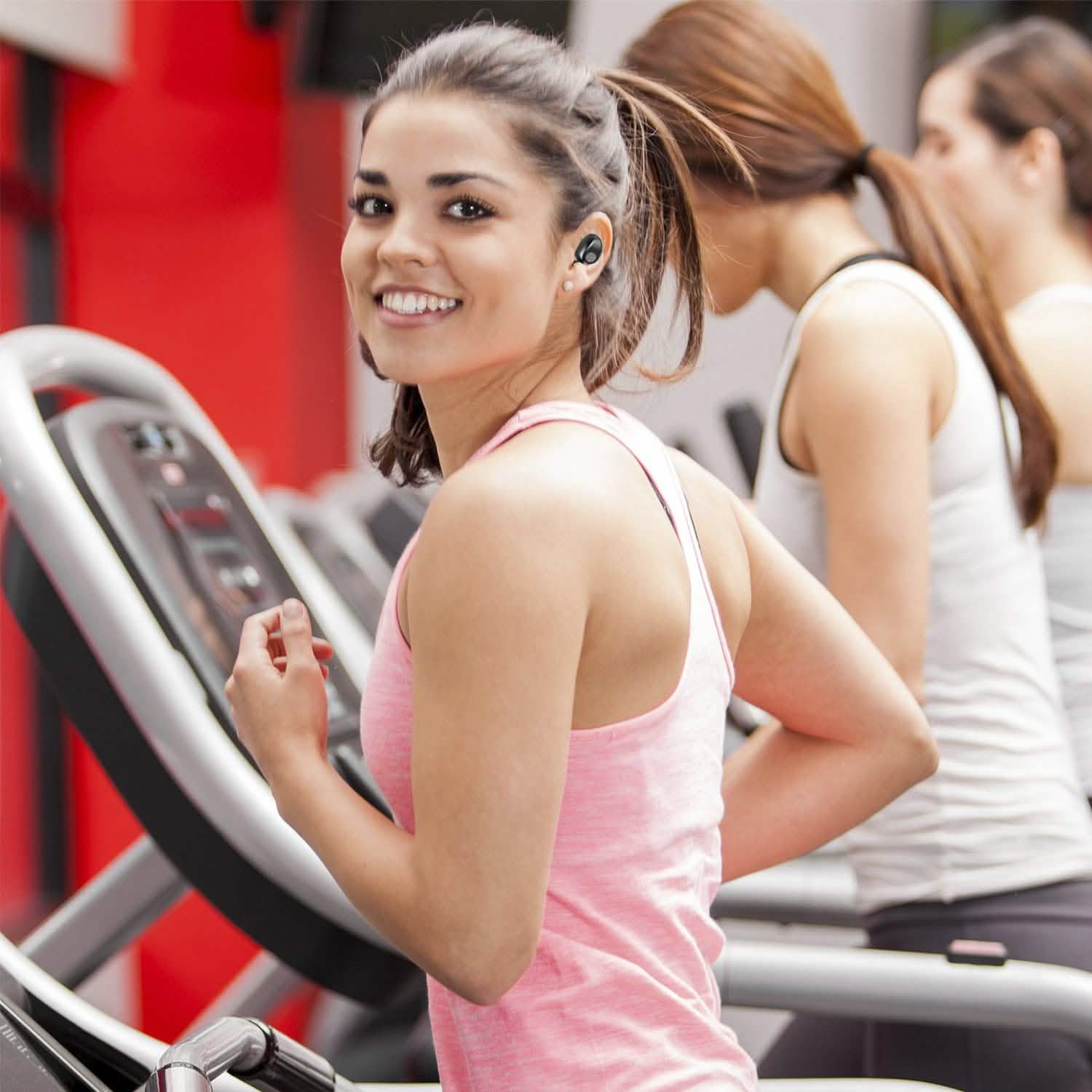 True Wireless V5.0 Earbuds with LED Display Magnetic Charging Dock Headphones - Tophatter Daily Deals