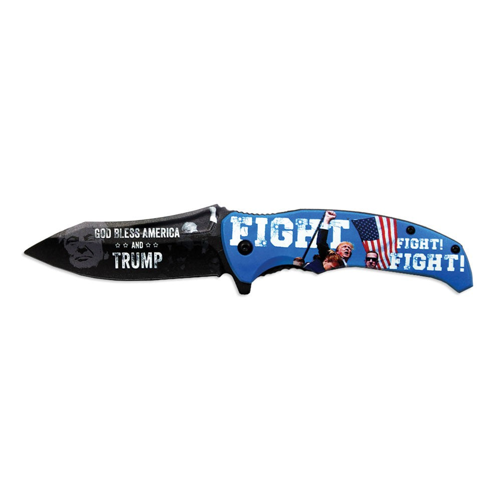 TRUMP 2024 Assisted-Open Knife: God Bless America and Trump - Tophatter Daily Deals