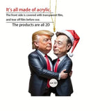 Trump & Musk Photo Acrylic Ornament Versatile Hanging Decor Seasonal Decor - Tophatter Daily Deals