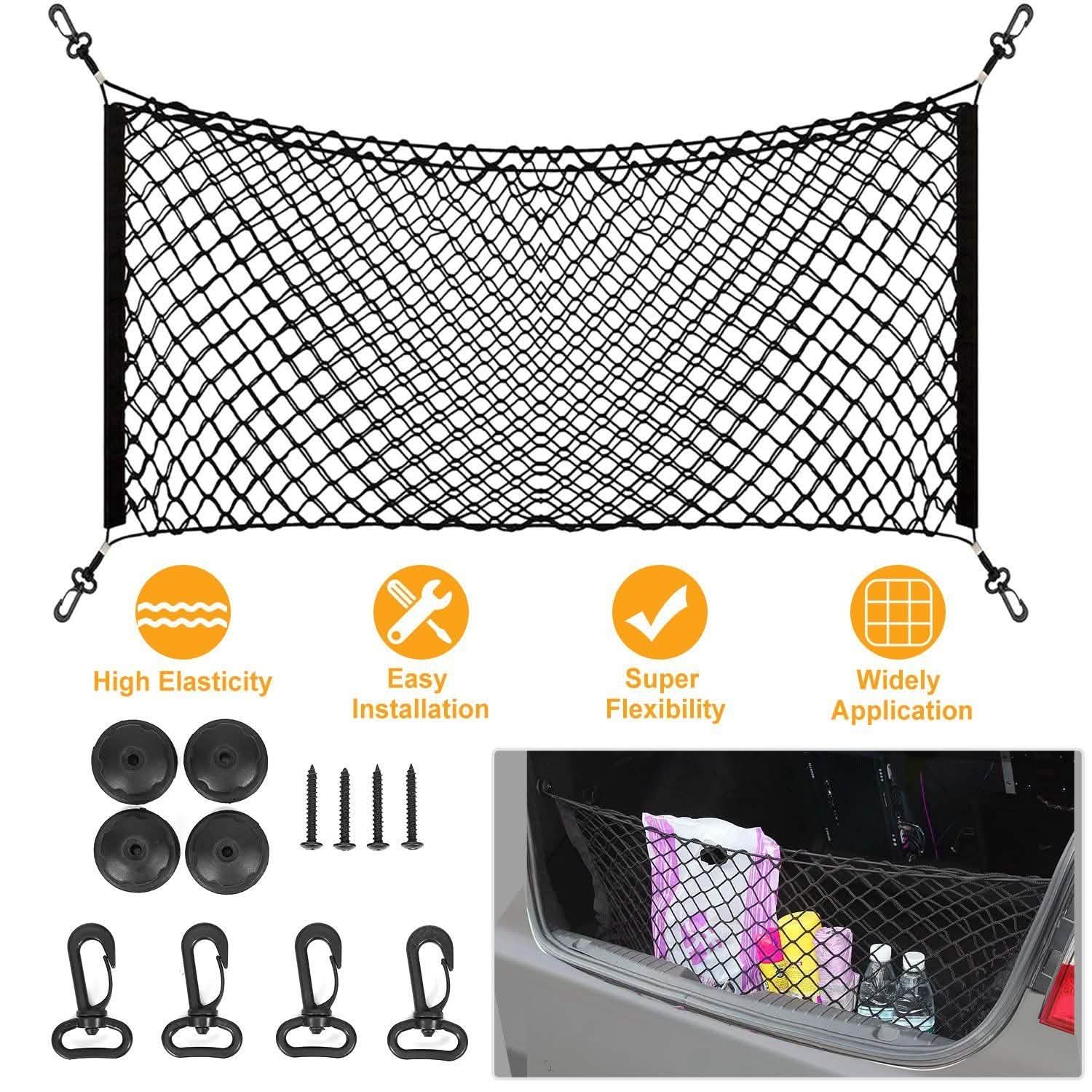 Trunk Cargo Net Stretchable Universal Automotive - Tophatter Daily Deals