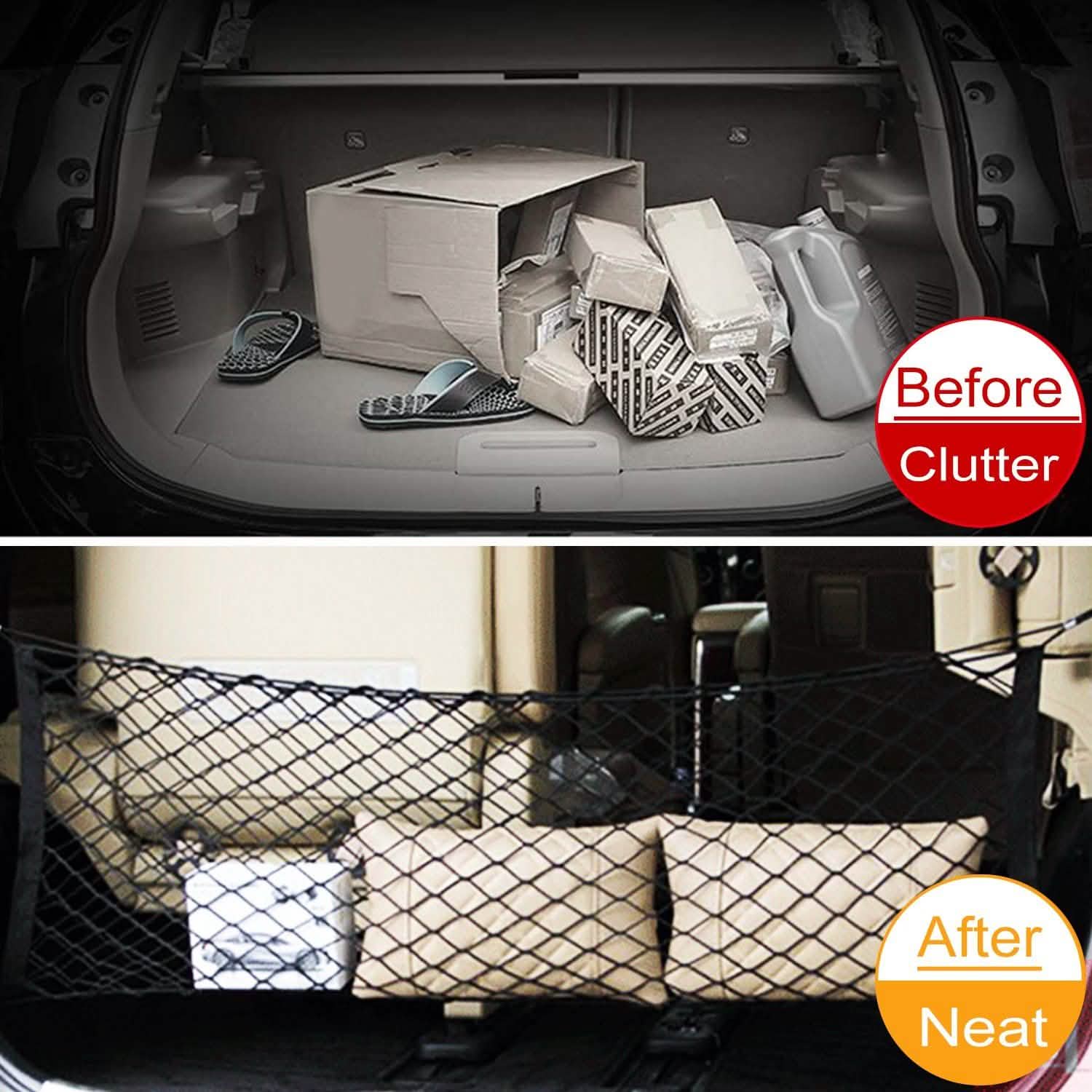 Trunk Cargo Net Stretchable Universal Automotive - Tophatter Daily Deals