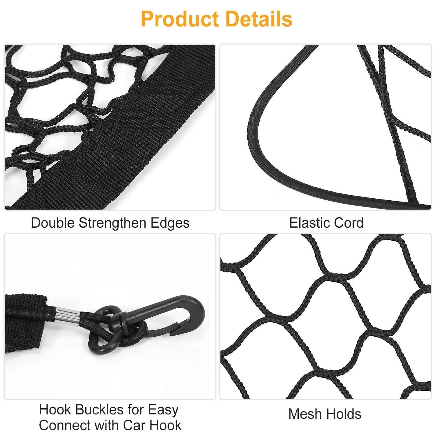 Trunk Cargo Net Stretchable Universal Automotive - Tophatter Daily Deals