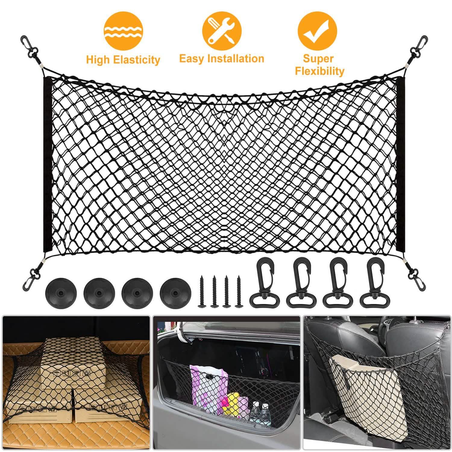 Trunk Cargo Net Stretchable Universal Automotive - Tophatter Daily Deals