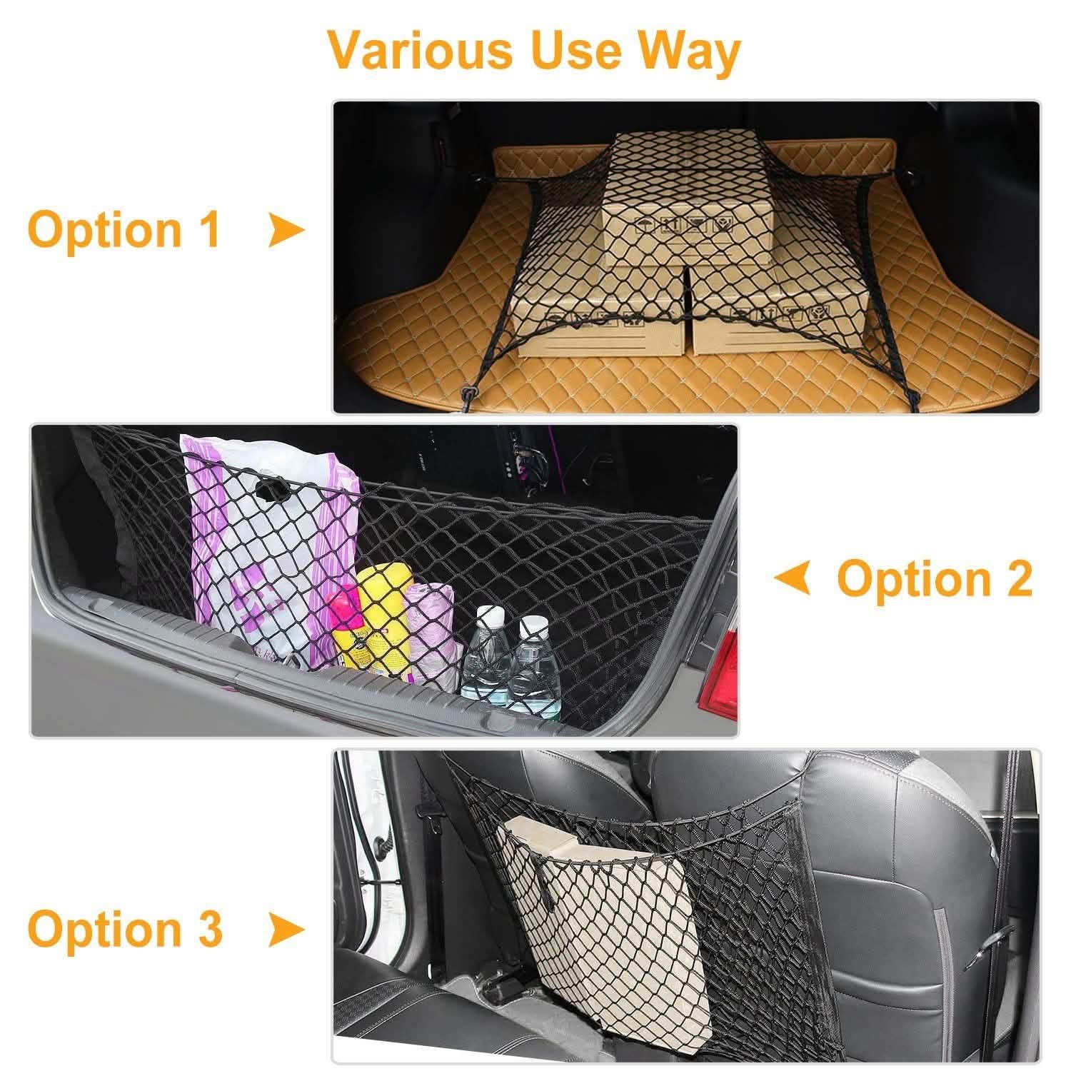 Trunk Cargo Net Stretchable Universal Automotive - Tophatter Daily Deals