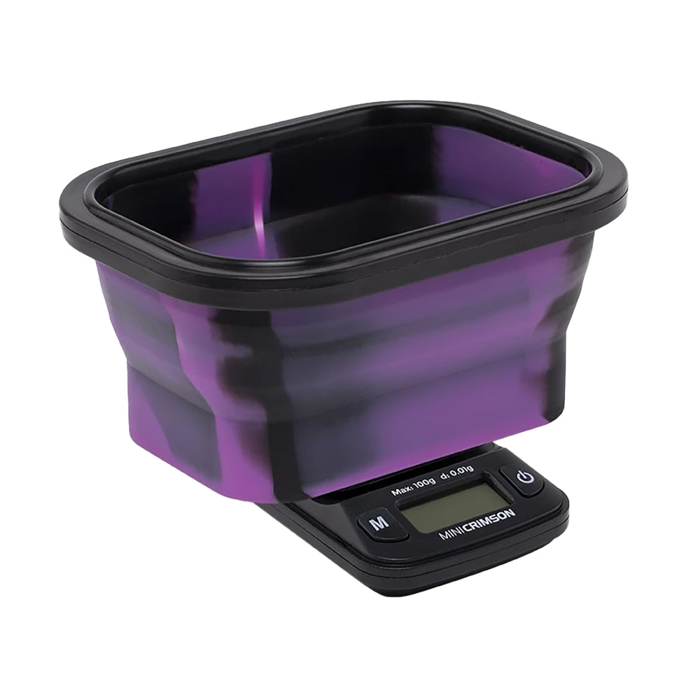 Truweigh Mini Crimson Collapsible Bowl Scale 100g x 0.01g Truweigh Black Purple Scales - Tophatter Daily Deals