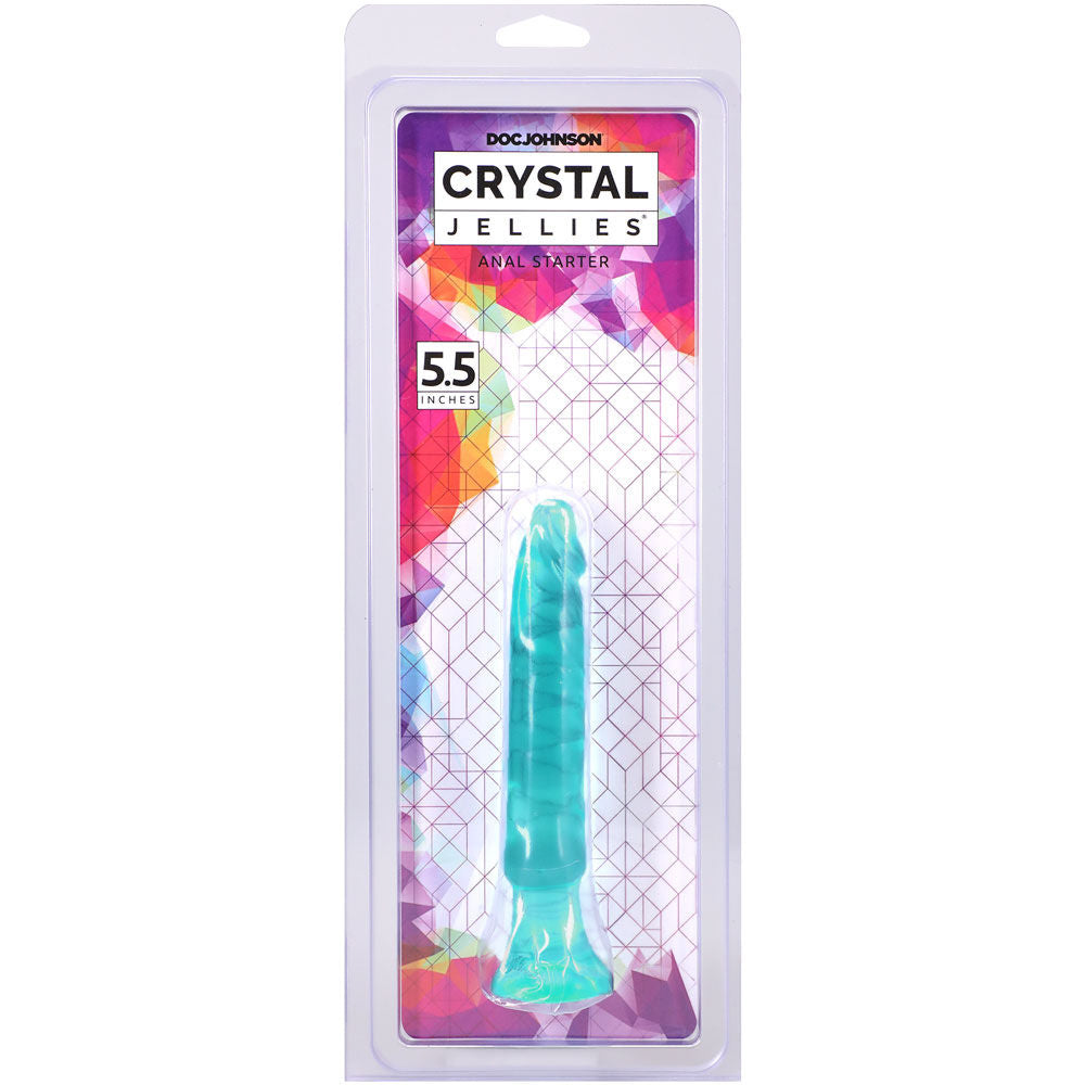 Doc Johnson Crystal Jellies (Teal) – Anal Starter Butt Plug - 6 Inch > Anal Range > Butt Plugs - Tophatter Daily Deals