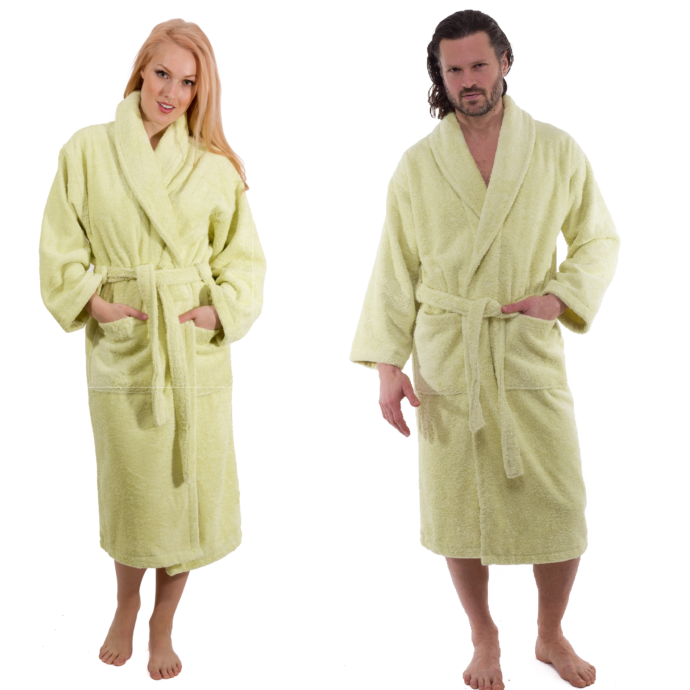 Classic Turkish Combed Cotton Luxurious Thick Unisex Bathrobes Robes - Tophatter Daily Deals