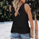 Tutorutor Women's Sleeveless V Neck Sweater Women's Tops - Tophatter Daily Deals