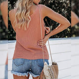 Tutorutor Women's Sleeveless V Neck Sweater Women's Tops - Tophatter Daily Deals
