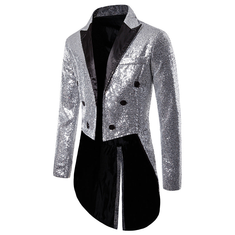 Men Court Tuxedo Suit Coats Party Long Jacket Men Blazer - Tophatter Daily Deals