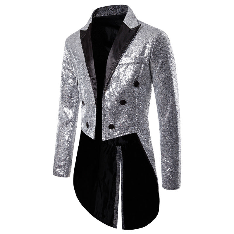 Men Court Tuxedo Suit Coats Party Long Jacket Men Blazer - Tophatter Daily Deals