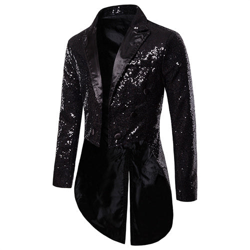 Men Court Tuxedo Suit Coats Party Long Jacket Black Men Blazer - Tophatter Daily Deals