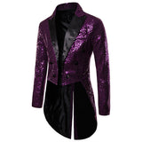 Men Court Tuxedo Suit Coats Party Long Jacket Purple Men Blazer - Tophatter Daily Deals