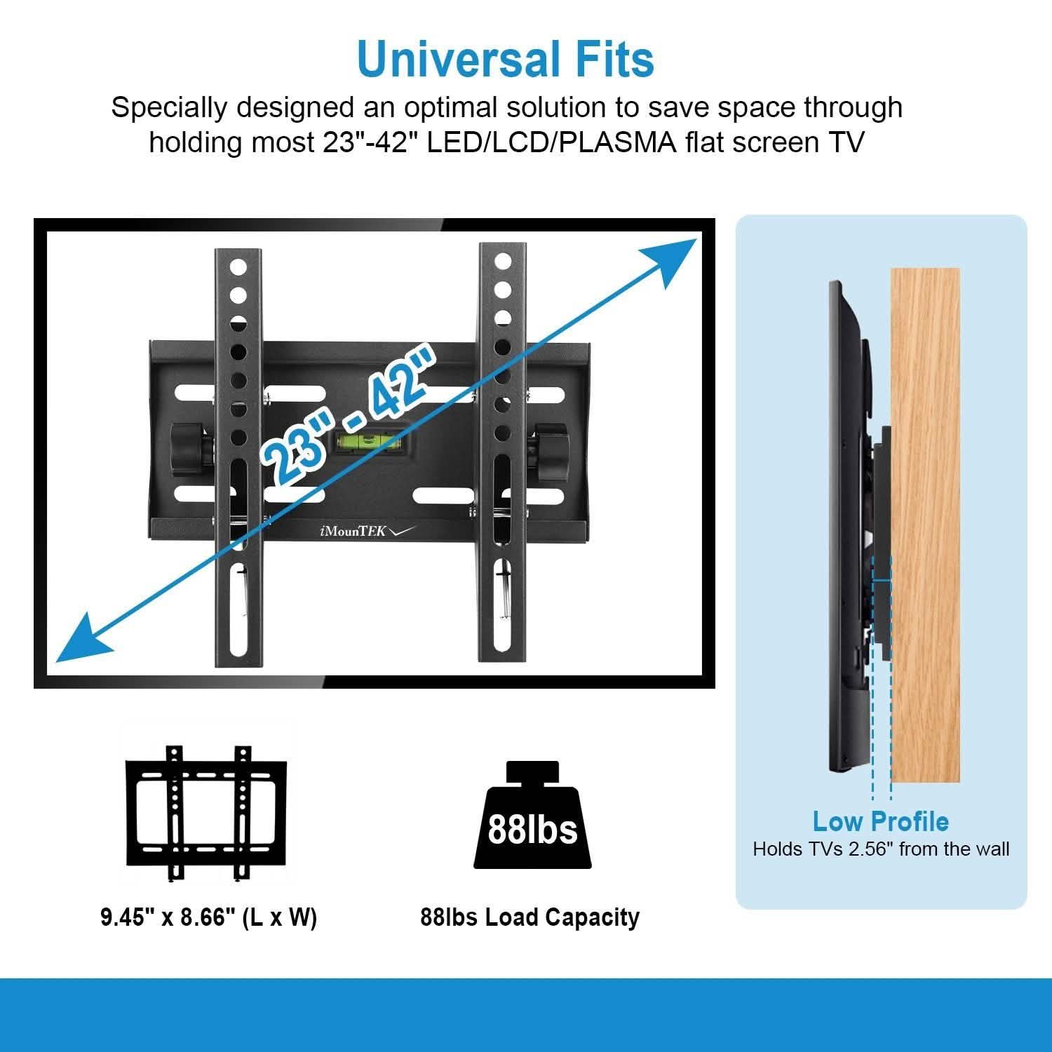TV Wall Mount Bracket Tilt for 23"-42" LED/LCD/PLASMA Flat TV TV & Video - Tophatter Daily Deals