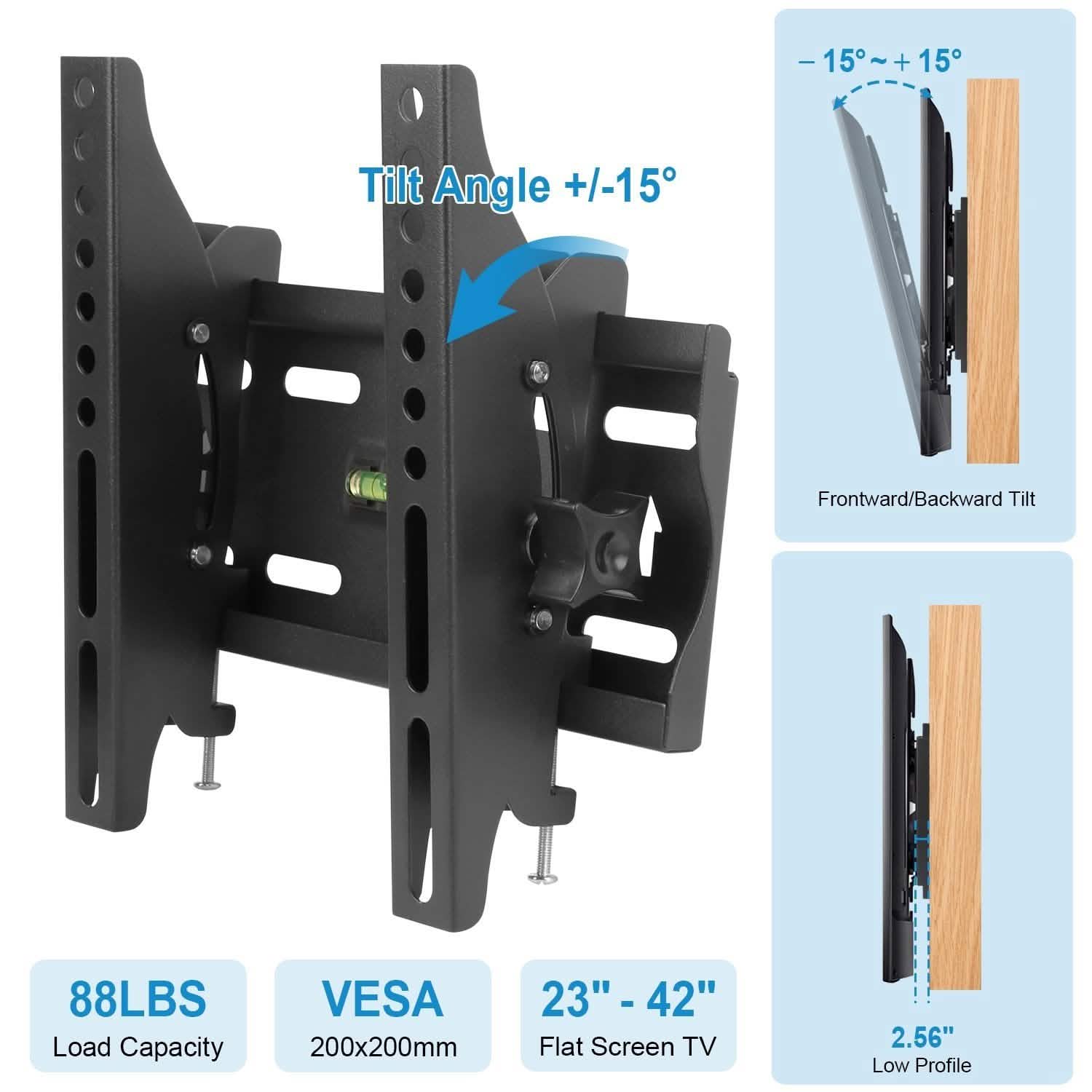 TV Wall Mount Bracket Tilt for 23"-42" LED/LCD/PLASMA Flat TV TV & Video - Tophatter Daily Deals