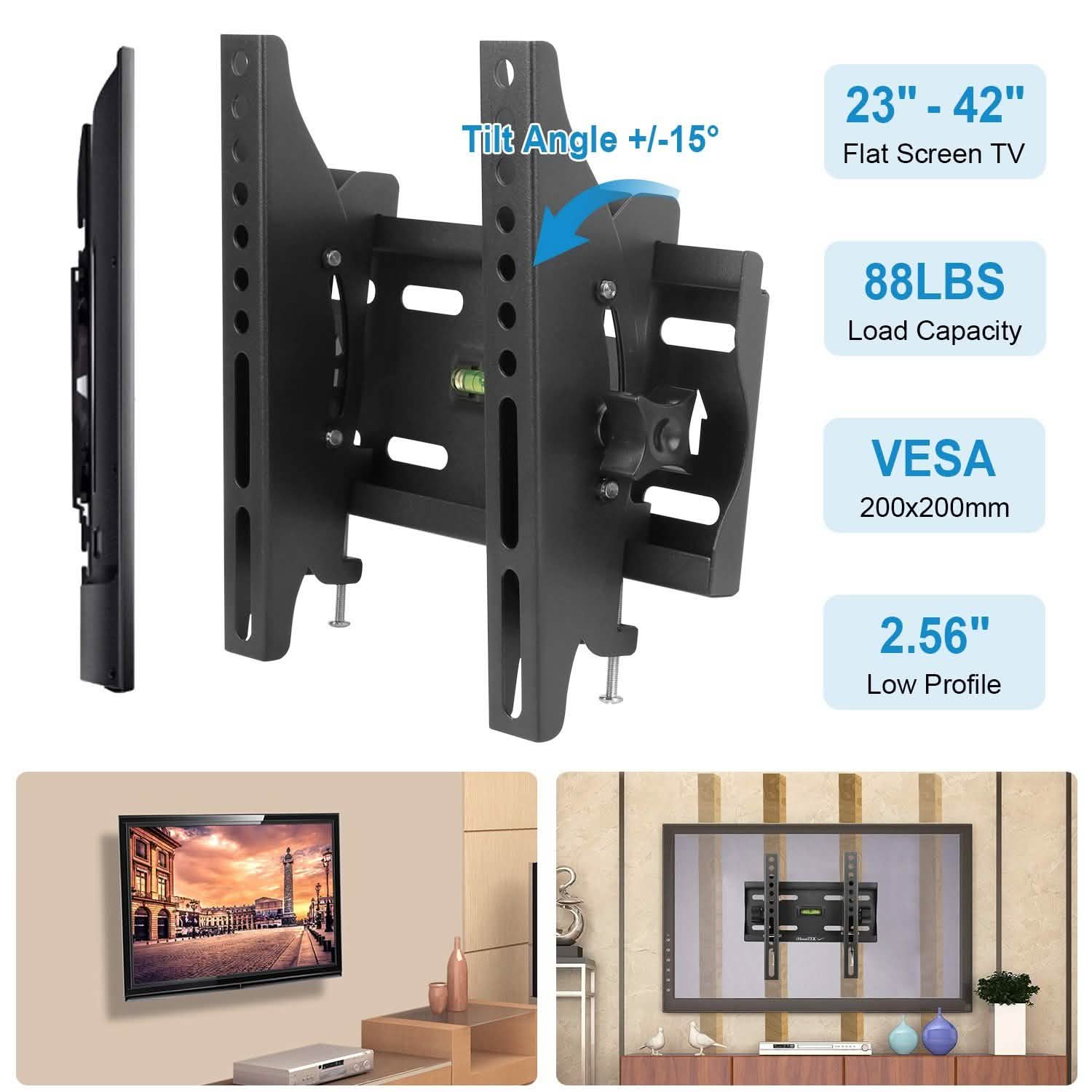 TV Wall Mount Bracket Tilt for 23"-42" LED/LCD/PLASMA Flat TV TV & Video - Tophatter Daily Deals