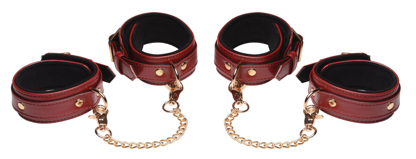 6 Piece Bondage Set – Vegan PU Leather Restraints and Cuffs Kit > Bondage Gear > Bondage Kits - Tophatter Daily Deals