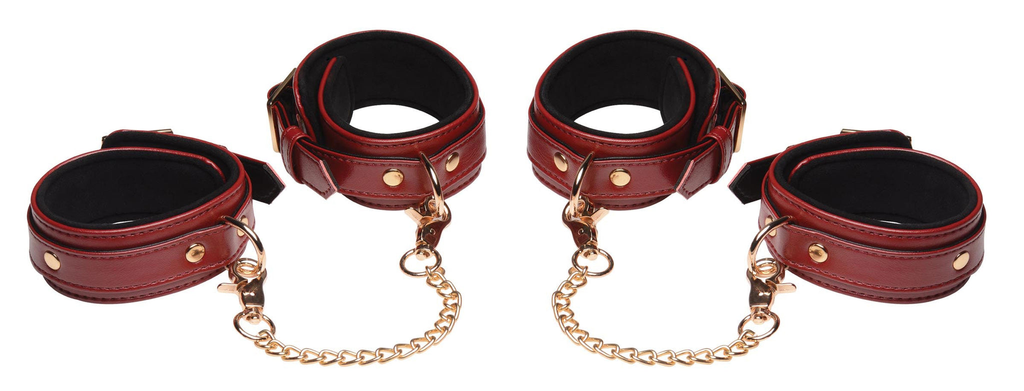 6 Piece Bondage Set – Vegan PU Leather Restraints and Cuffs Kit > Bondage Gear > Bondage Kits - Tophatter Daily Deals