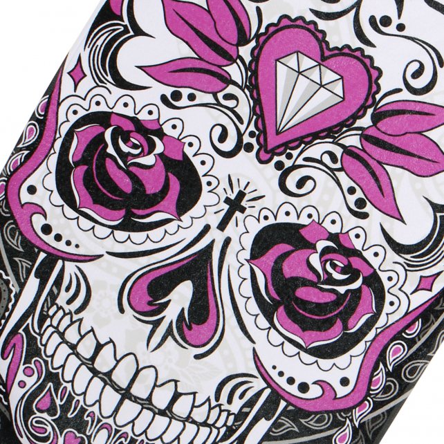 Hot Leathers Pink Sugar Skull Multi-Colored Beach Towel Towel - Tophatter Daily Deals