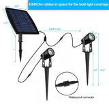 Twin Solar Spotlight Outdoor Light Outdoor Lighting - Tophatter Daily Deals