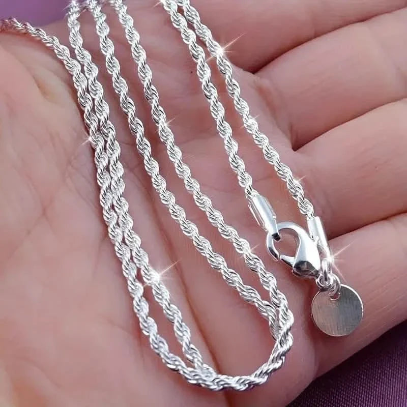 Twist Rope Chain Necklace Women's Jewelry Accessory Necklaces - Tophatter Daily Deals