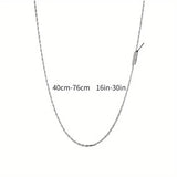 Twist Rope Chain Necklace Women's Jewelry Accessory Necklaces - Tophatter Daily Deals