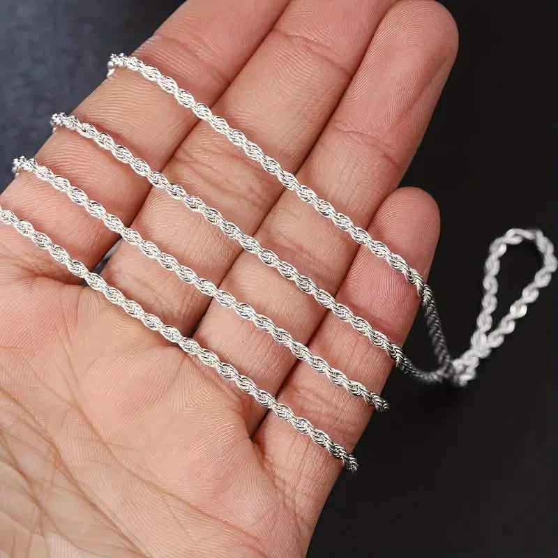 Twist Rope Chain Necklace Women's Jewelry Accessory Necklaces - Tophatter Daily Deals