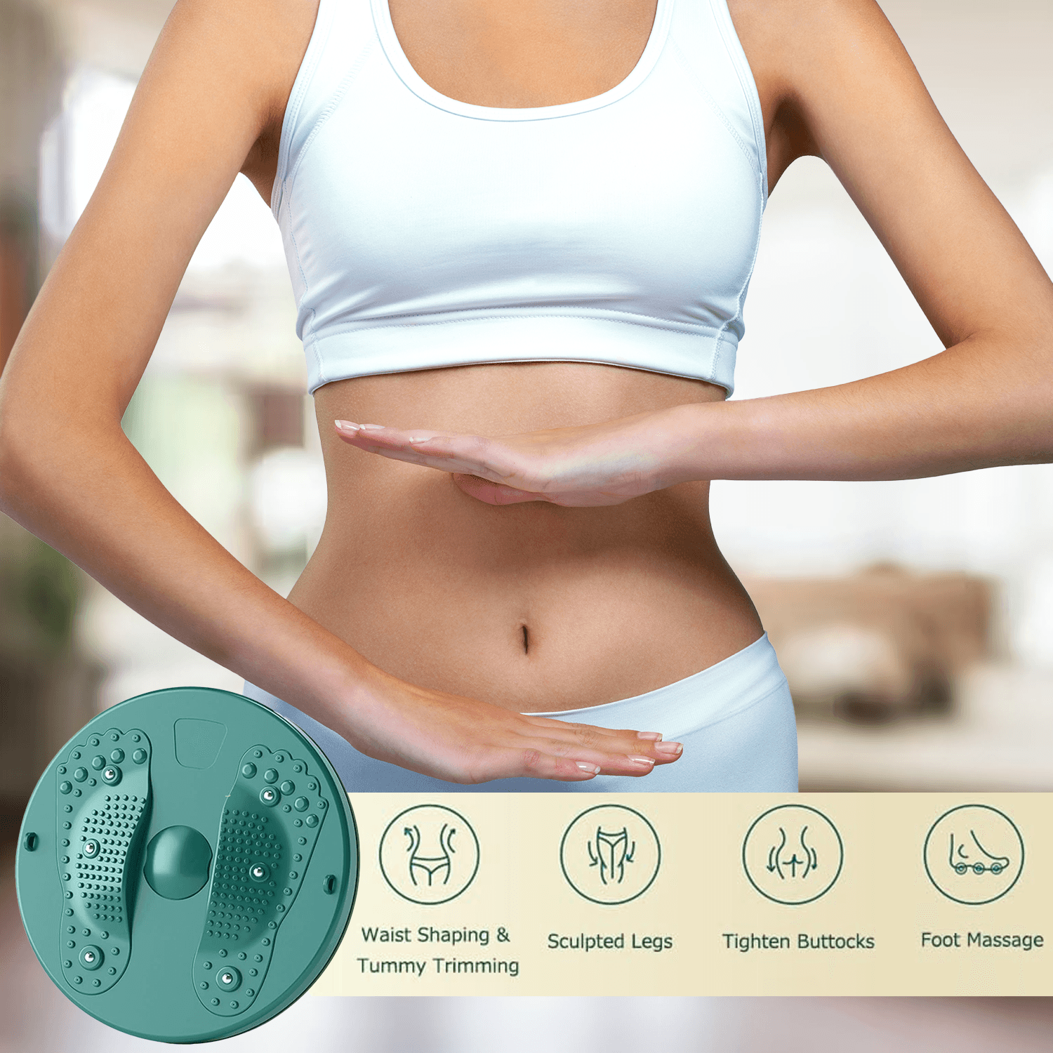 Waist Twisting Disc - Twist Board Foot Massage Home Fitness Exercise Equipment Exercise & Fitness - Tophatter Daily Deals