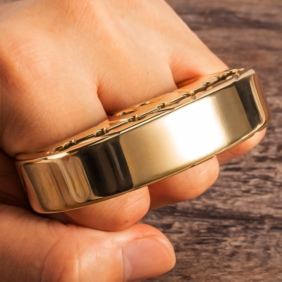Full Brass Pumpkin Face Two Finger Brass Knuckles Brass Knuckles - Tophatter Daily Deals