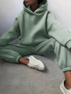 Two-Piece Hooded Tracksuit "Chicmatchy™" Green Outfit Sets - Tophatter Daily Deals