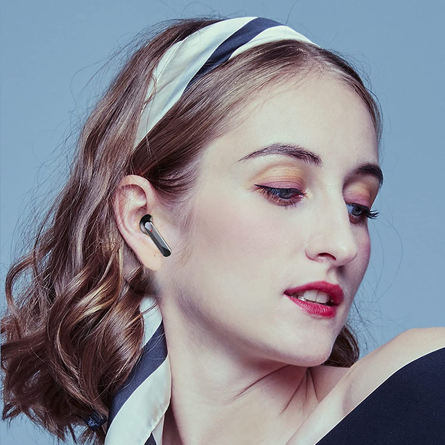 TWS Bluetooth 5.1 Earphones Mirror Screen Display In-Ear Headphones - Tophatter Daily Deals